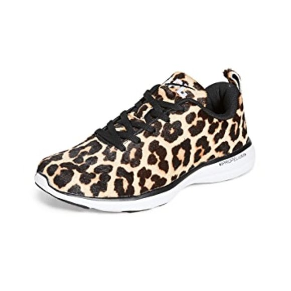 APL WOMENS ICONIC PRO CALF HAIR LEOPARD SNEAKERS - Picture 2 of 7